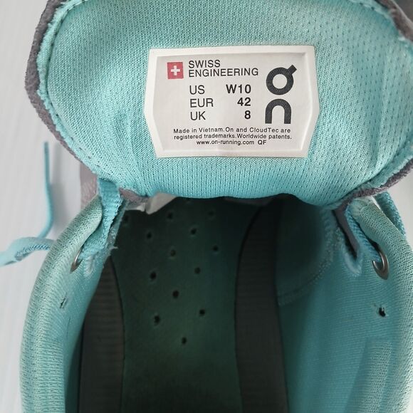 On Cloud X Flexible Lace Up Mesh Running Sneakers Shoes Teal Women's Size US 10 - Picture 9 of 12